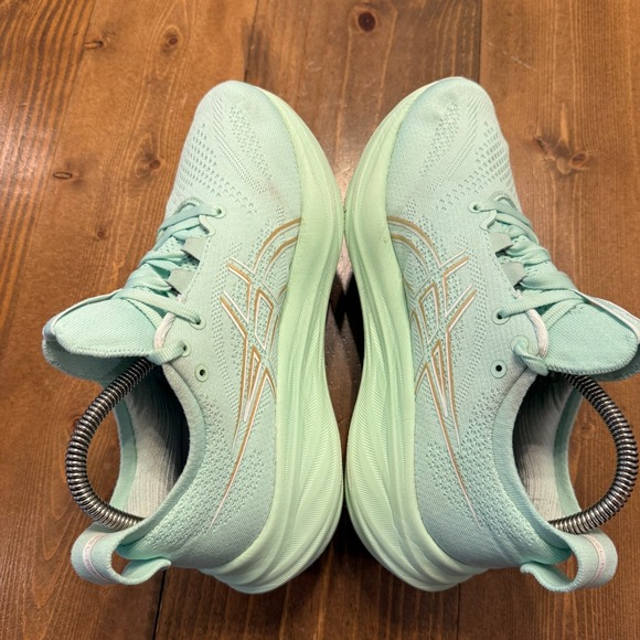 Asics Gel Nimbus 26 Womens Size 8D Wide Green Athletic Running Shoes Sneakers - Picture 5 of 8